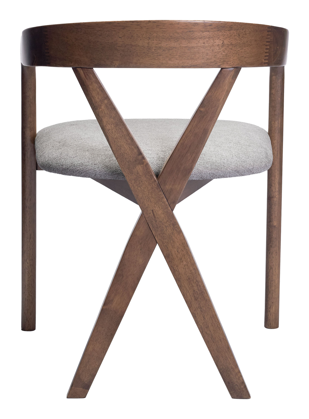Cairo Dove Gray & Walnut Dining Chair by Zuomod at Eve Furniture