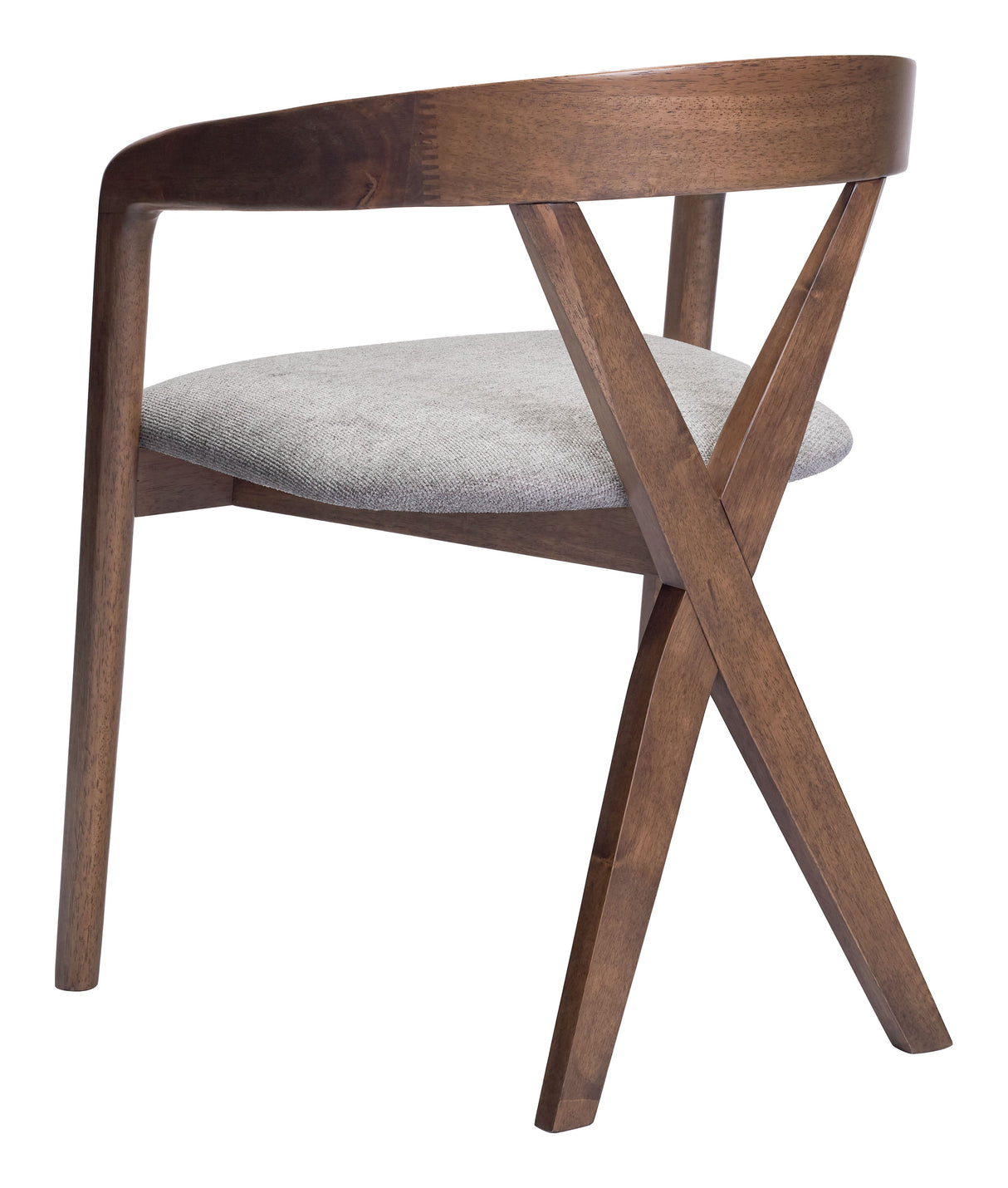 Cairo Dove Gray & Walnut Dining Chair by Zuomod at Eve Furniture