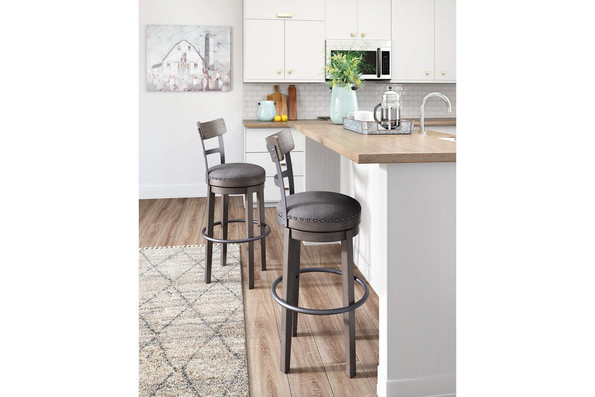 Caitbrook Gray Bar Height Barstool by Ashley at Eve Furniture