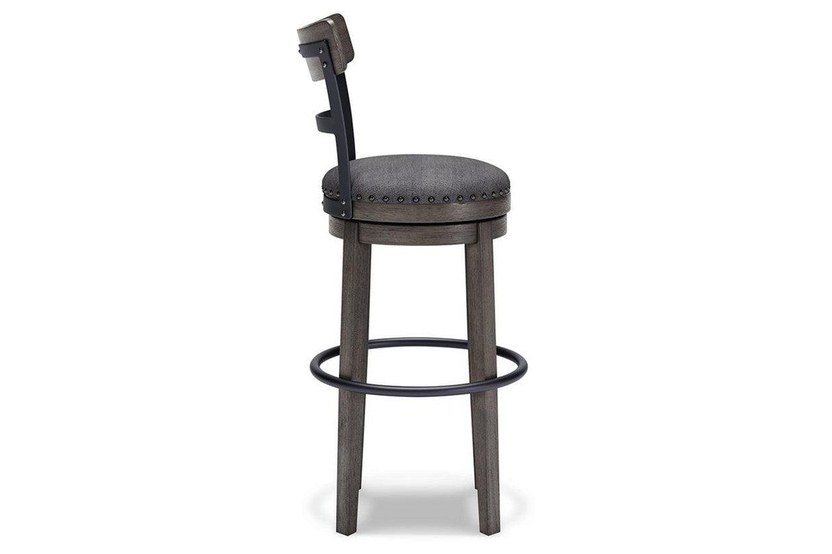 Caitbrook Gray Bar Height Barstool by Ashley at Eve Furniture
