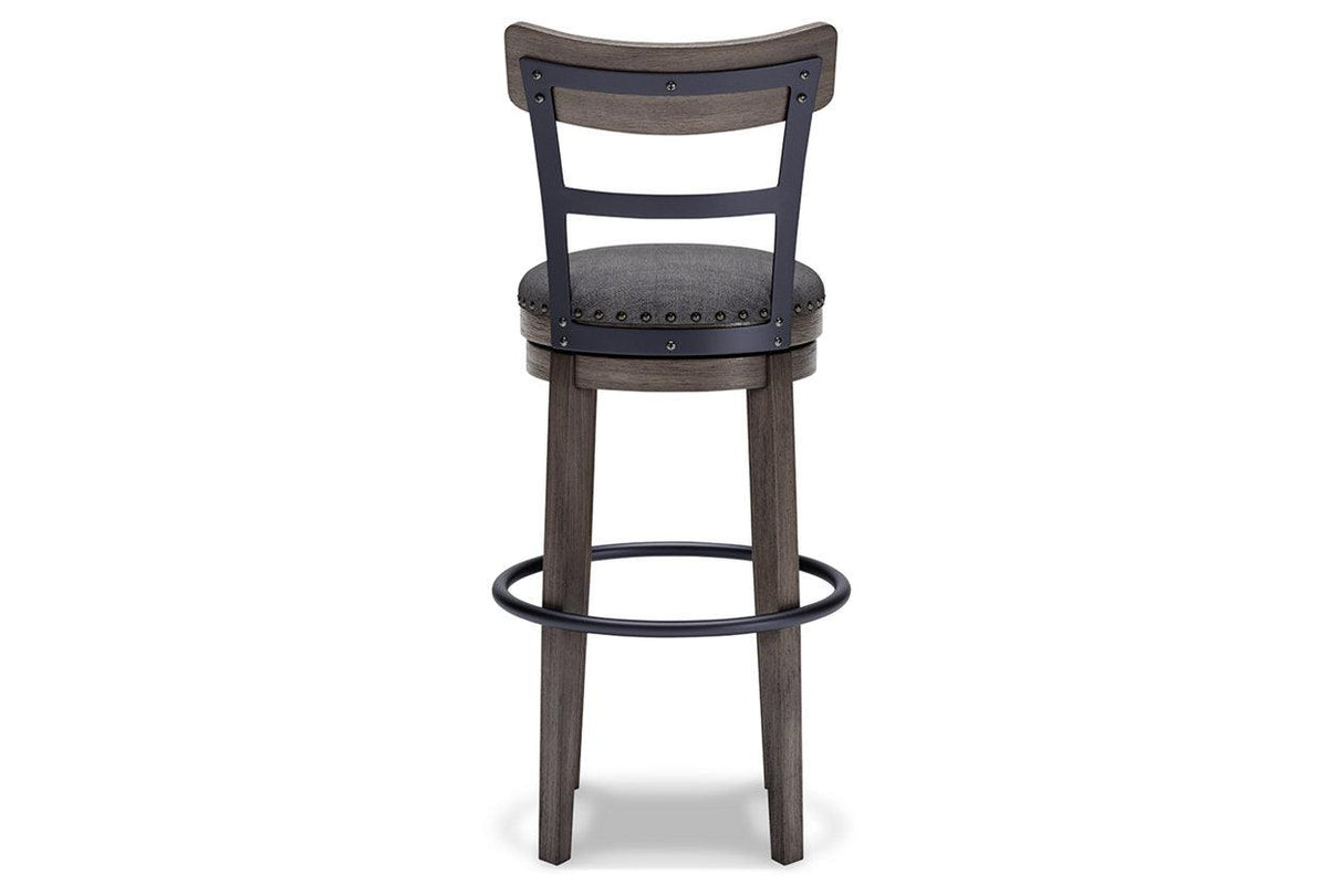 Caitbrook Gray Bar Height Barstool by Ashley at Eve Furniture