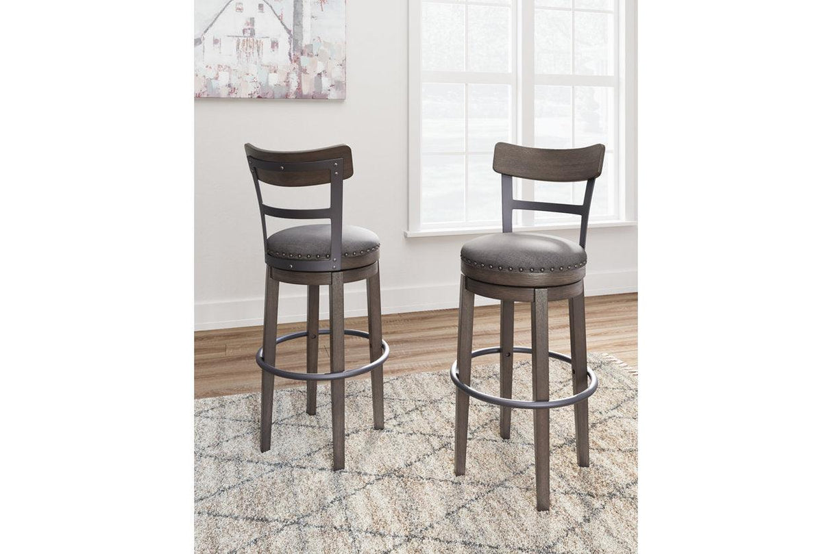 Caitbrook Gray Bar Height Barstool by Ashley at Eve Furniture