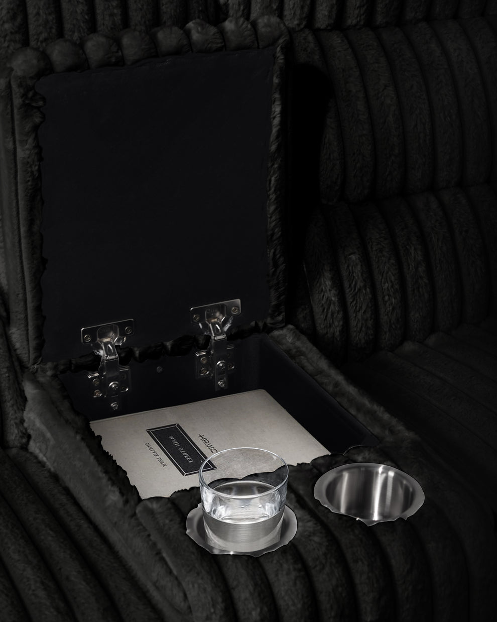 Calantha Black Manual Reclining Sectional by New Era Innovations at Eve Furniture