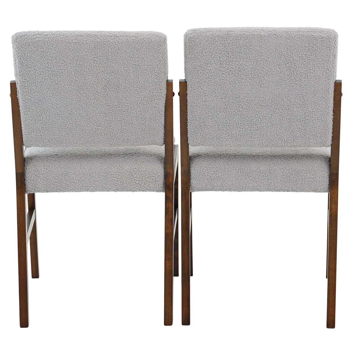 Caldwell Dining Chair Set of 2 - Light Grey Boucle by Ashcroft Imports at Eve Furniture
