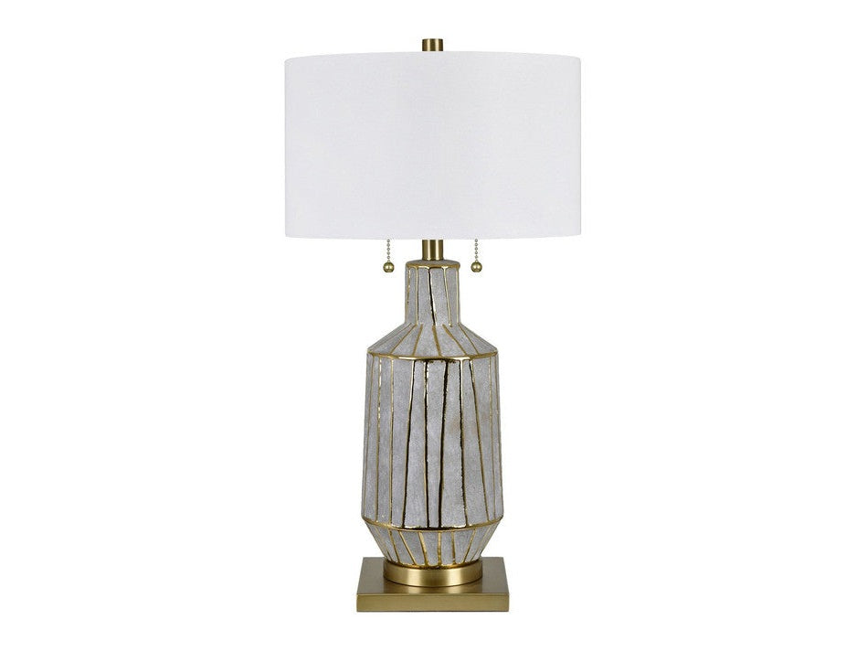 Caldwell Grey/Gold Table Lamp by Crestview at Eve Furniture