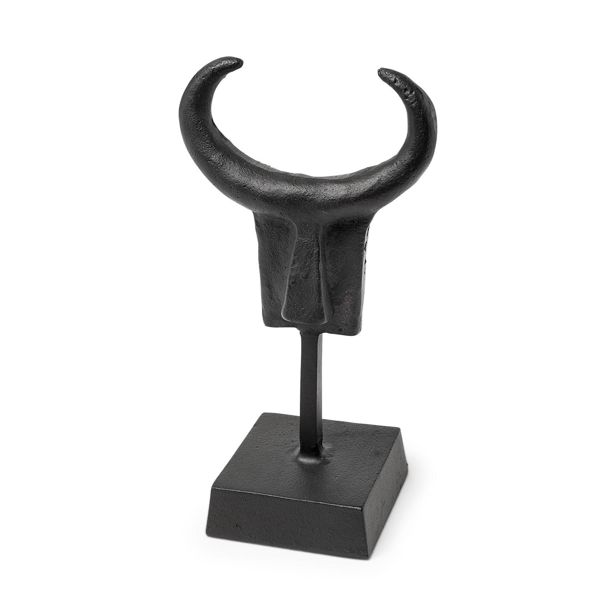 Caleb 4L x 5W Black Metal Tribal Figurine by Mercana at Eve Furniture