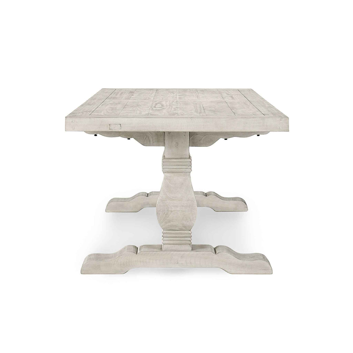 Caleb Distressed Ivory Rectangular Dining Table by Classic Home at Eve Furniture