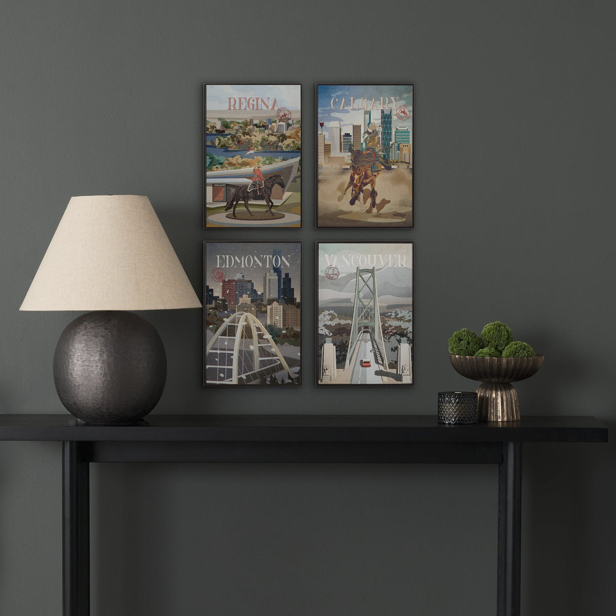 Calgary Go Canada (SM) by Mercana Studio a Hand Embellished Decograph Framed Art Print by Mercana at Eve Furniture