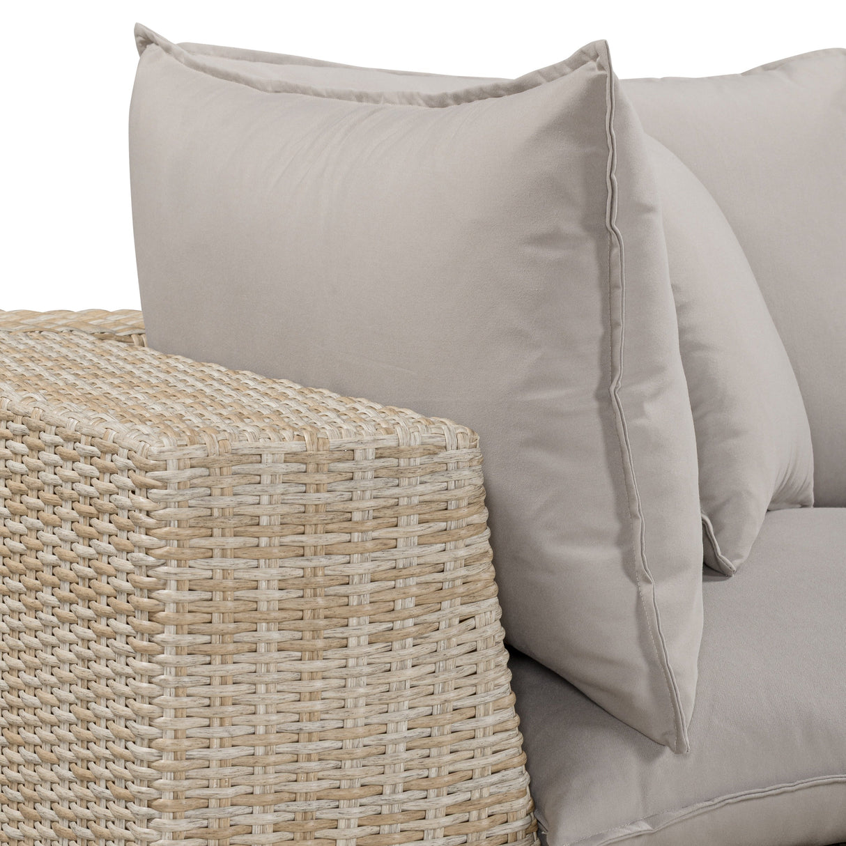 Cali 80" Performance Fabric & Wicker Outdoor Loveseat by TOV Furniture at Eve Furniture