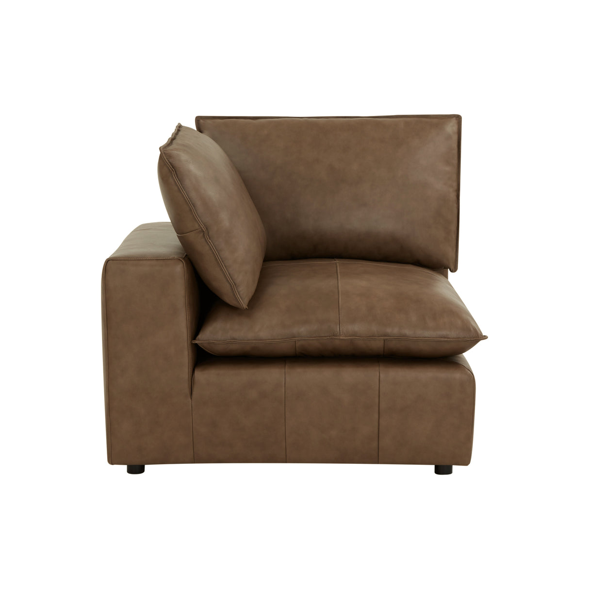 Cali Brown Leather Modular Corner Chair by TOV Furniture at Eve Furniture