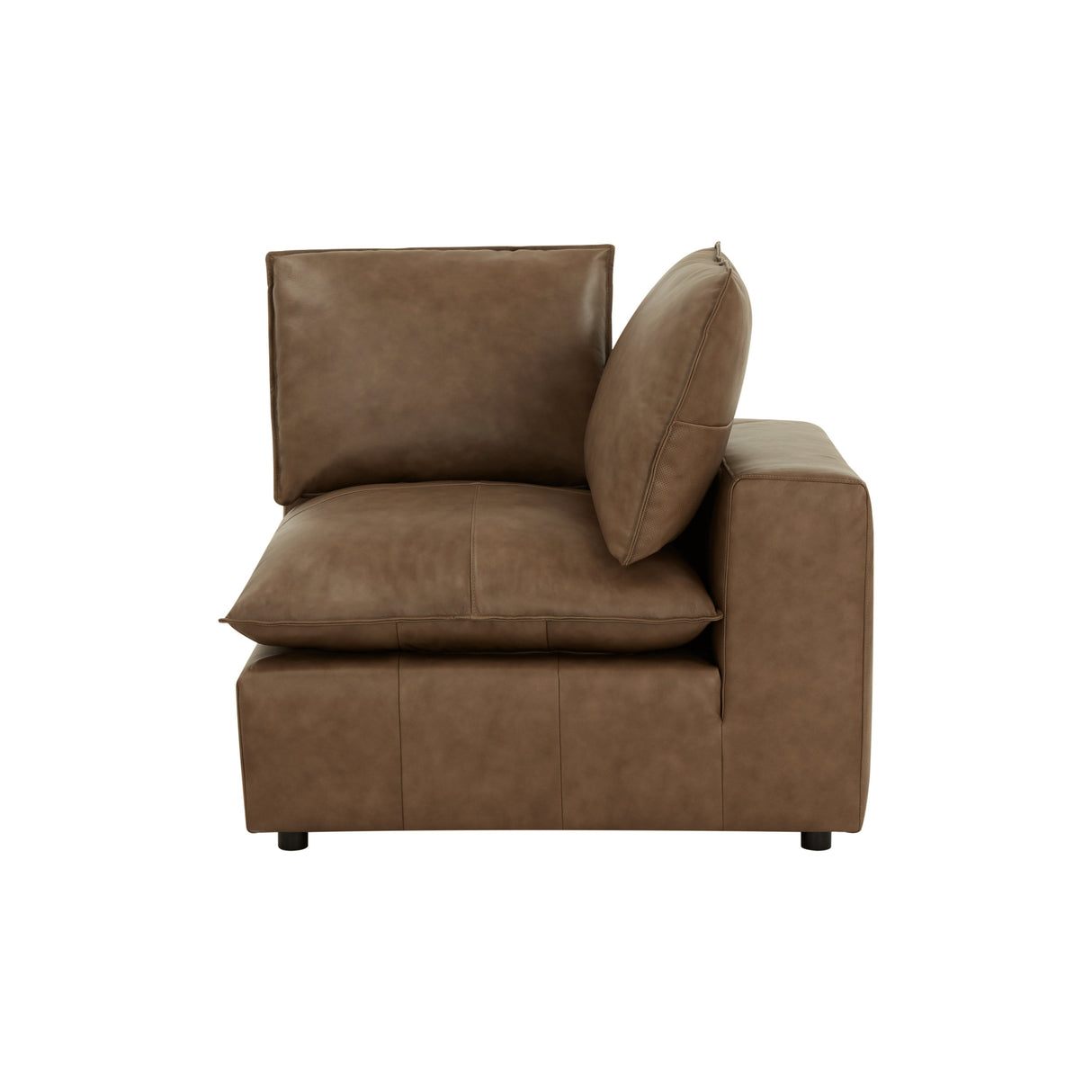 Cali Brown Leather Modular Corner Chair by TOV Furniture at Eve Furniture