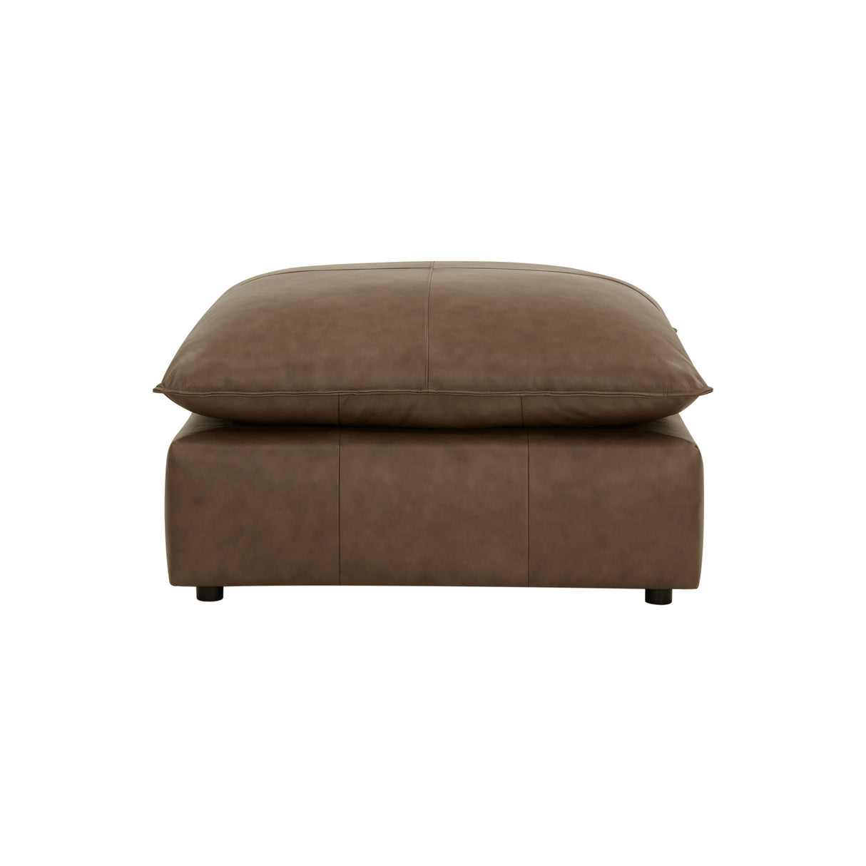 Cali Brown Leather Ottoman by TOV Furniture at Eve Furniture
