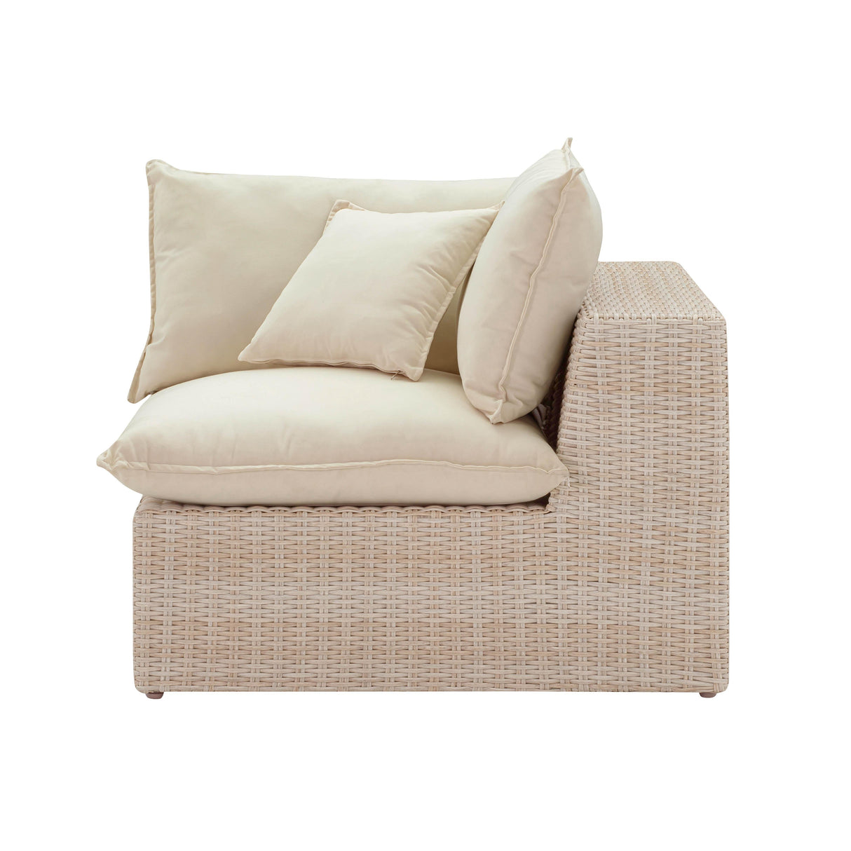 Cali Natural Wicker Outdoor Corner Chair by TOV Furniture at Eve Furniture