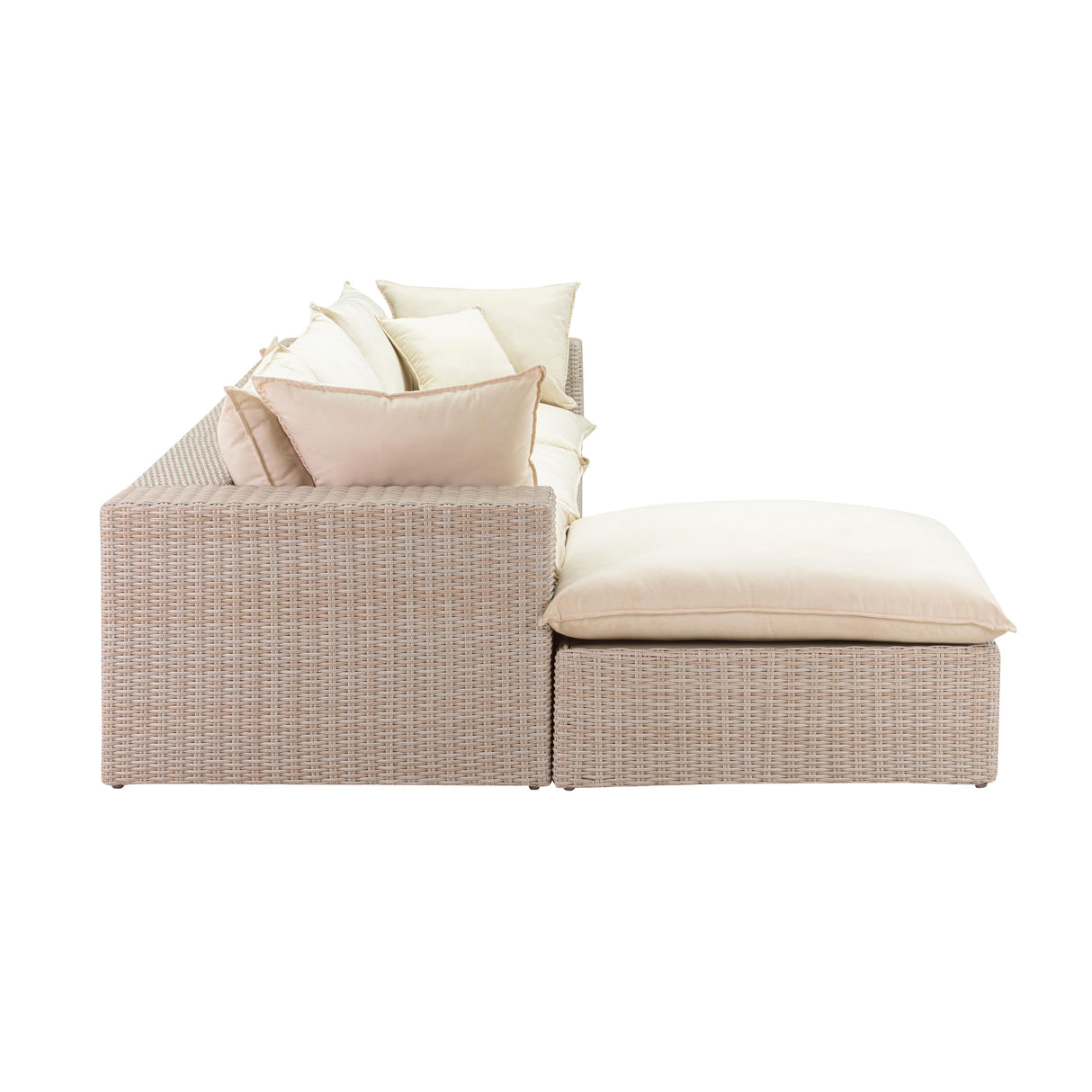 Cali Natural Wicker Outdoor Modular Sectional by TOV Furniture at Eve Furniture