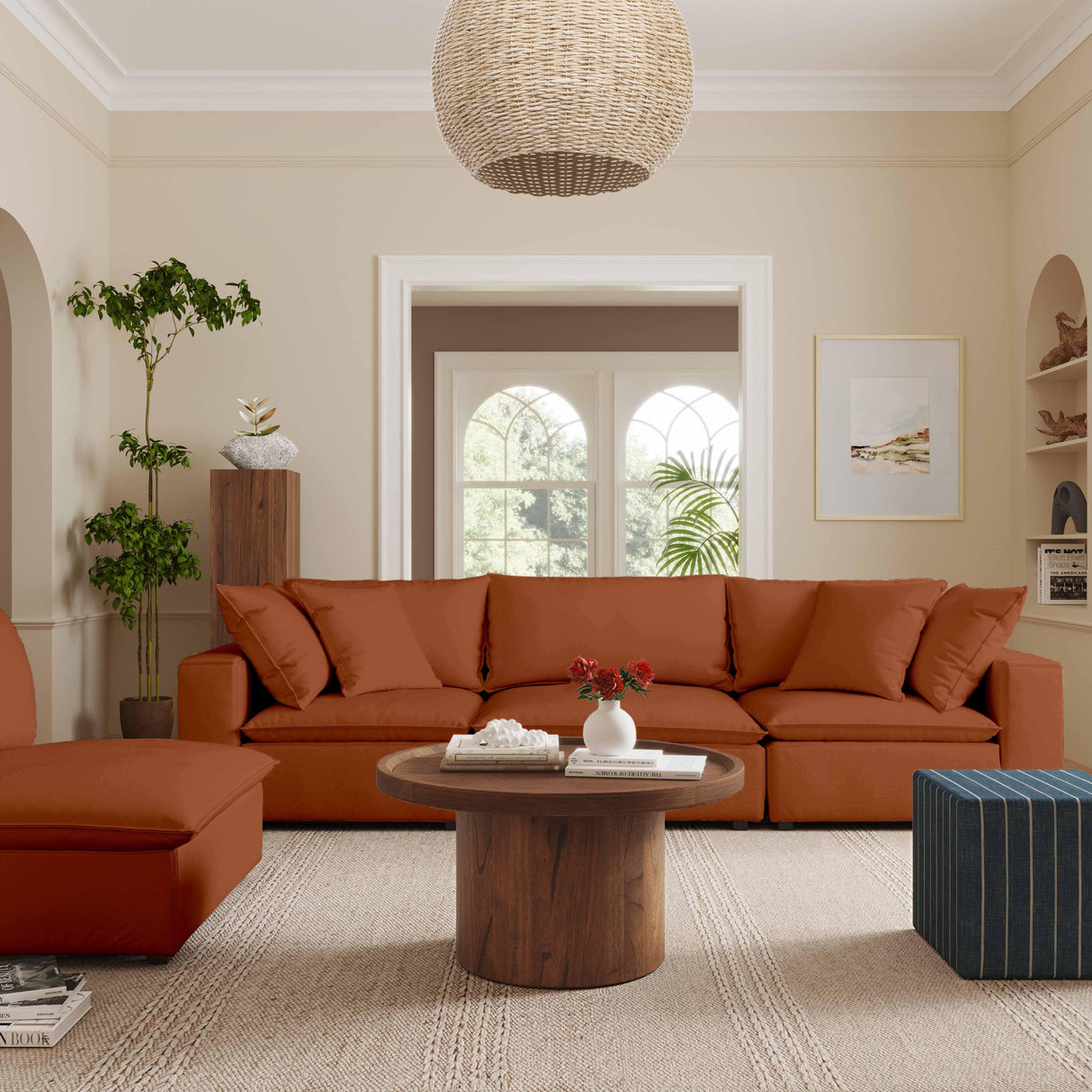 Cali Performance Fabric Modular 4-Piece Sectional by TOV Furniture at Eve Furniture
