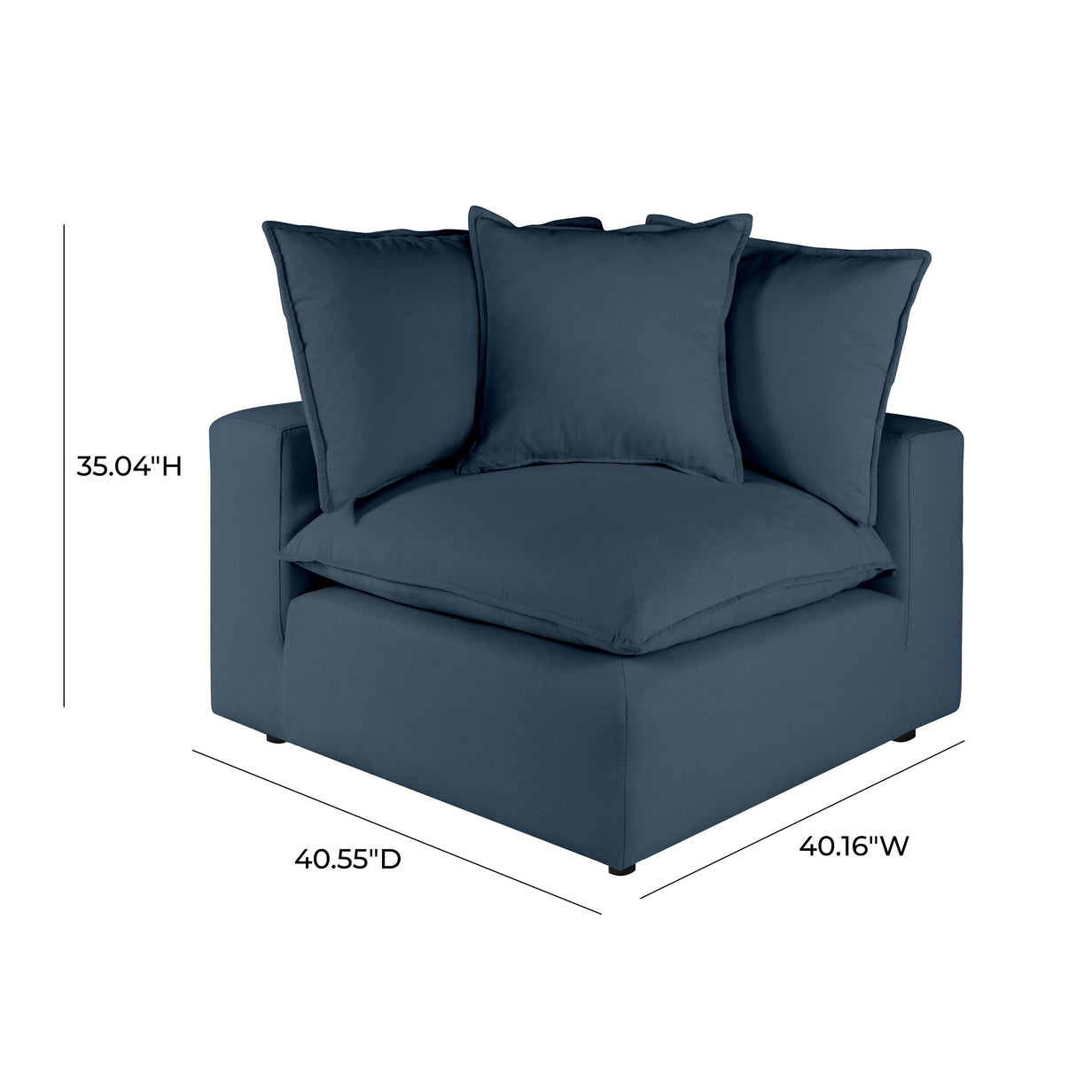 Cali Performance Fabric Modular Corner Chair by TOV Furniture at Eve Furniture