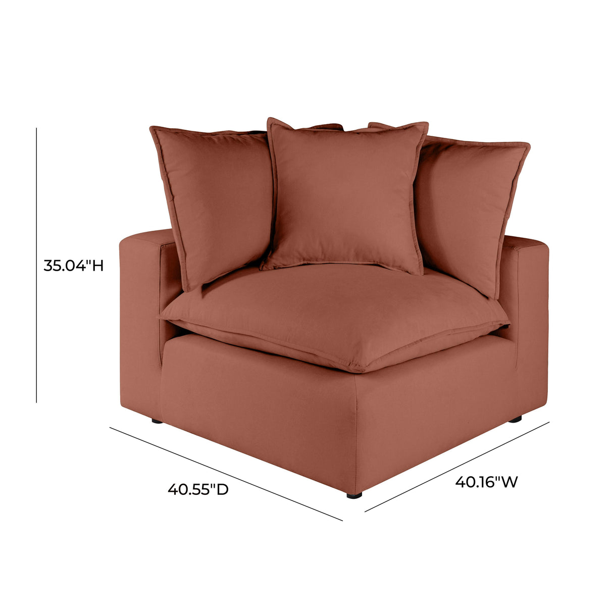 Cali Performance Fabric Modular Corner Chair by TOV Furniture at Eve Furniture