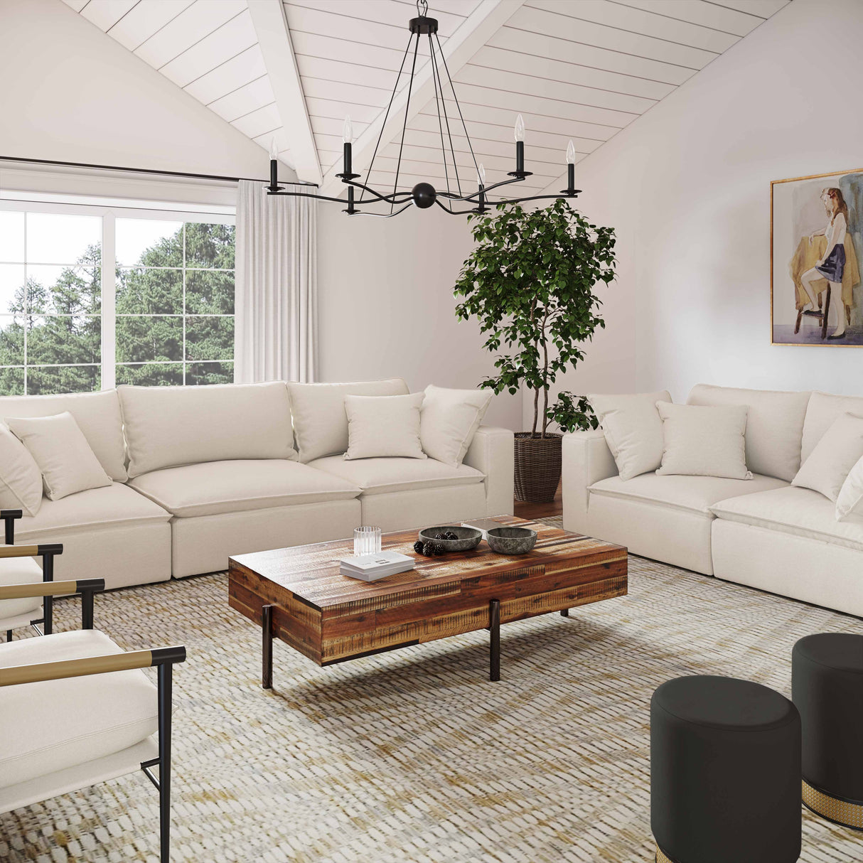 Cali Performance Fabric Modular Loveseat by TOV Furniture at Eve Furniture