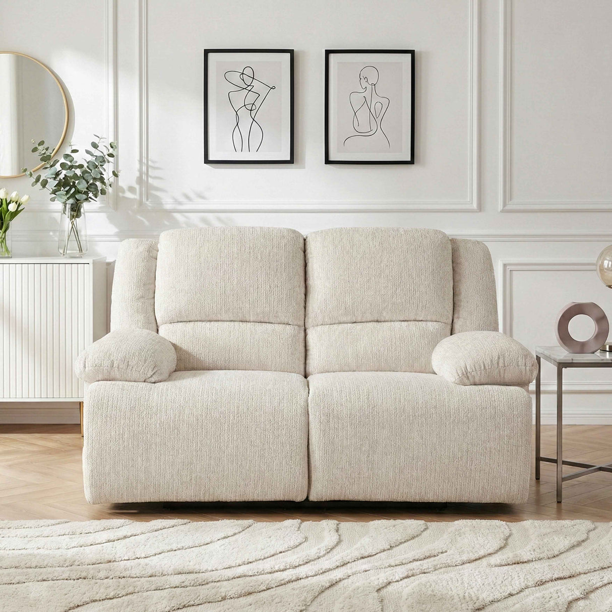 Caliber Beige 3-Piece Reclining Living Room Set by Homelegance at Eve Furniture