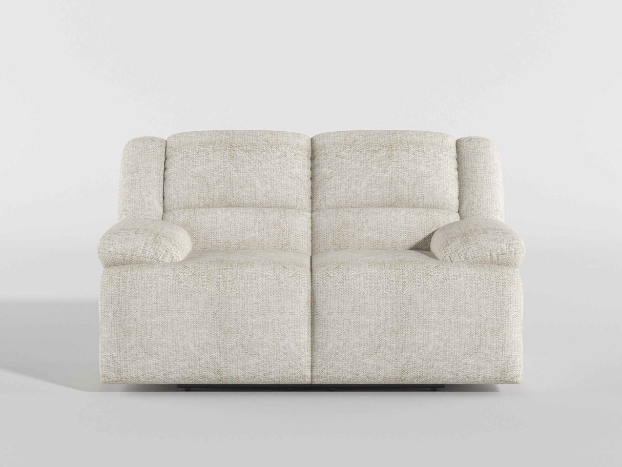 Caliber Beige Double Reclining Loveseat by Homelegance at Eve Furniture