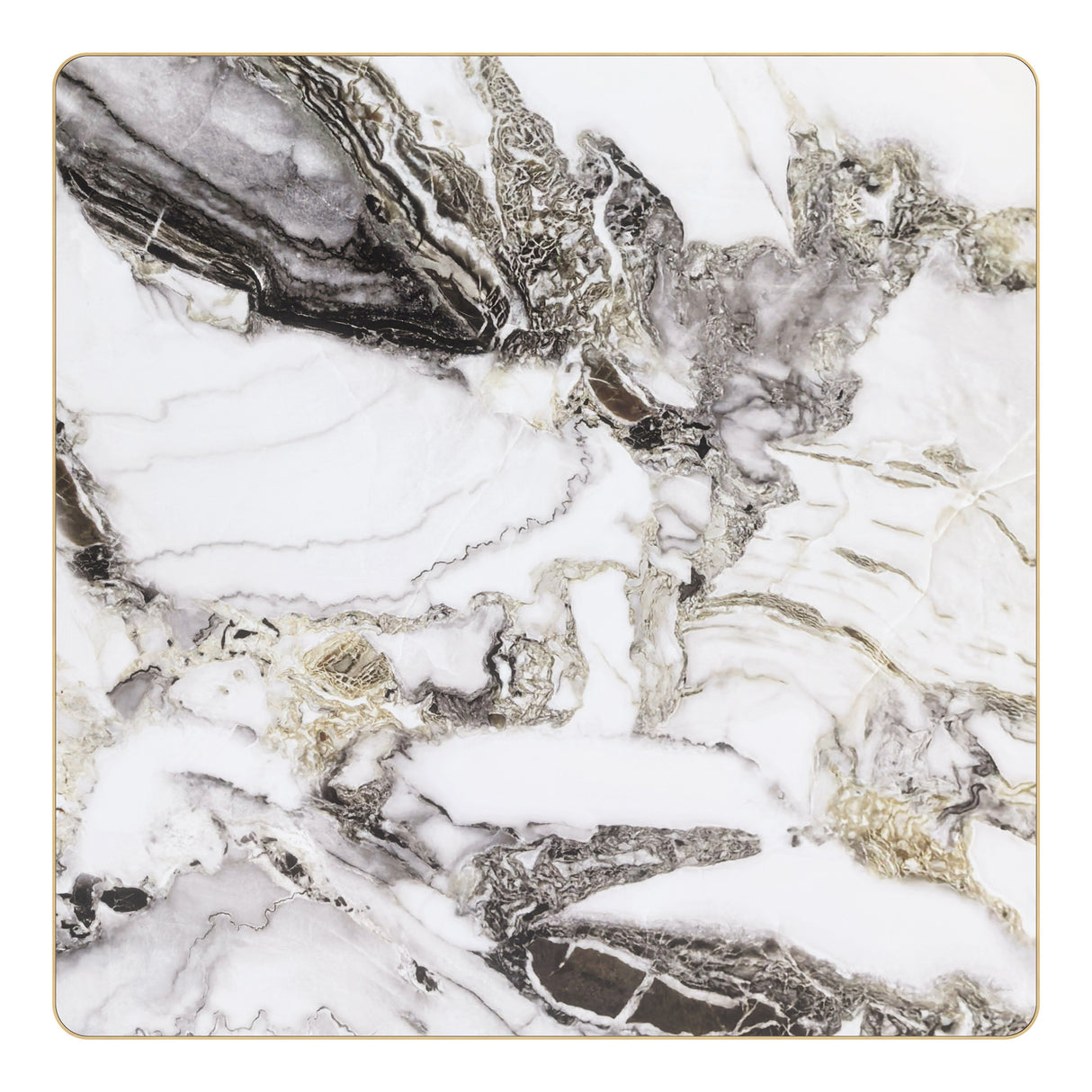 Caliza Dining Table White & Gold by Zuomod at Eve Furniture