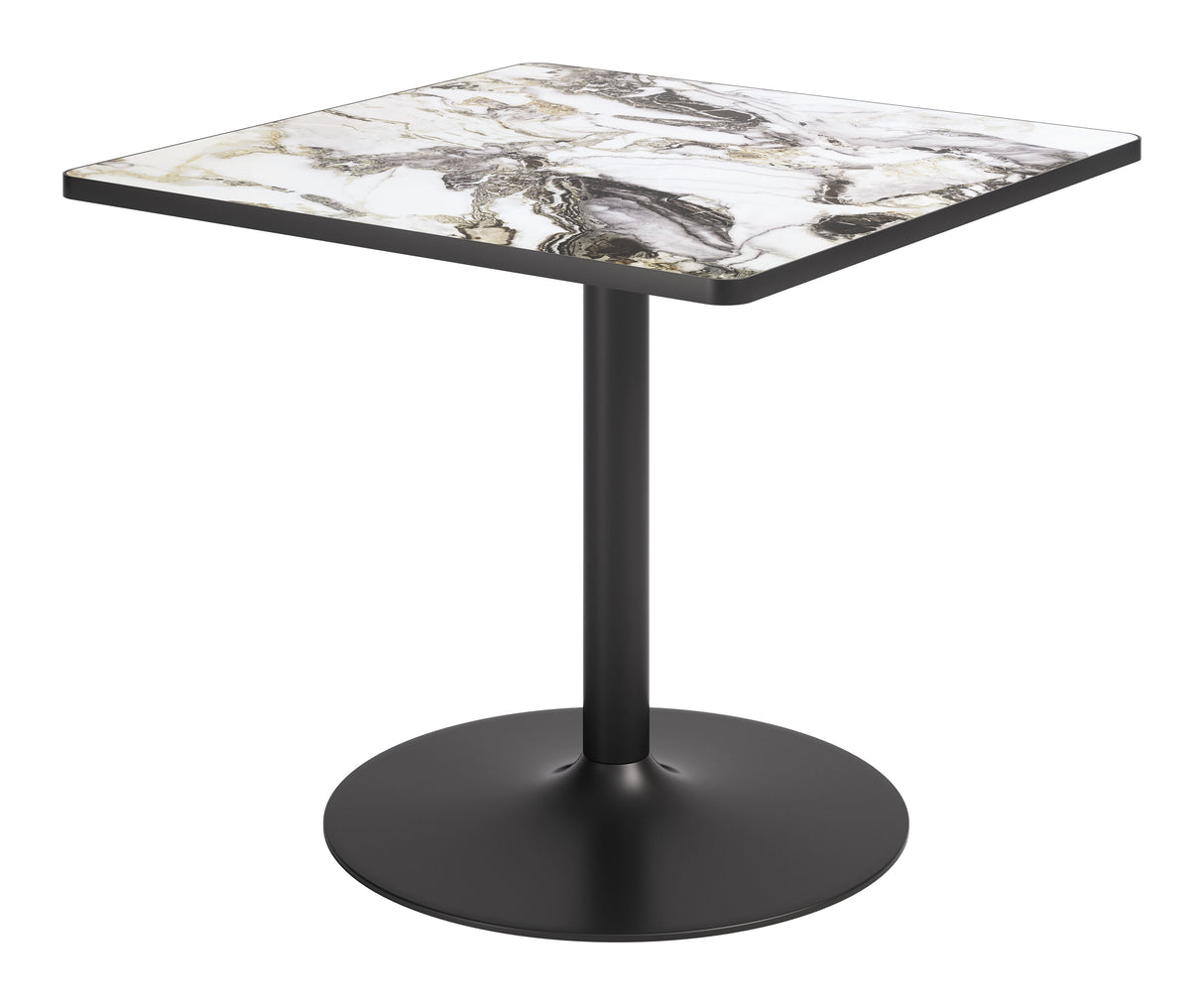 Caliza Gray & Black Outdoor Dining Table by Zuomod at Eve Furniture