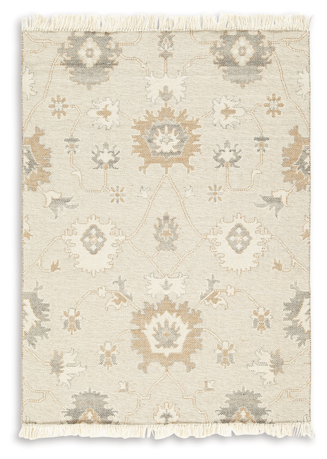 Calkin Linen/Gray/Caramel 5' x 7' Rug by Ashley at Eve Furniture
