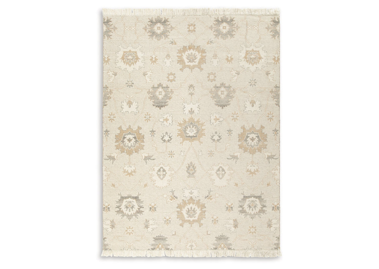 Calkin Linen/Gray/Caramel 8' x 10' Rug by Ashley at Eve Furniture