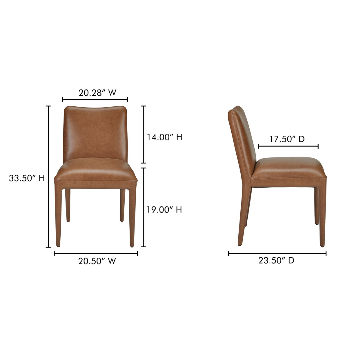 Calla Brown Dining Chair (Set of 2) by MOES at Eve Furniture