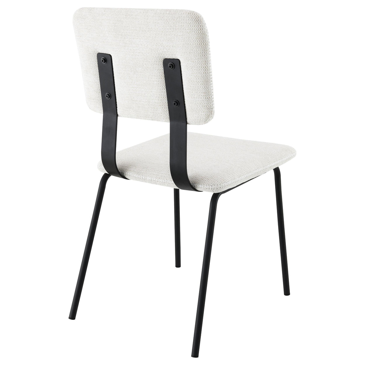 Calla Fabric Upholstered Dining Side Chair White (Set of 2) by Coaster at Eve Furniture