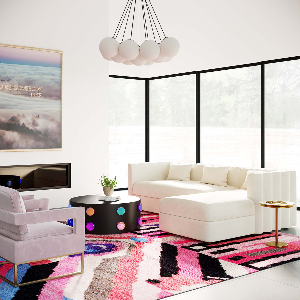 Callie Velvet Sectional by TOV Furniture at Eve Furniture