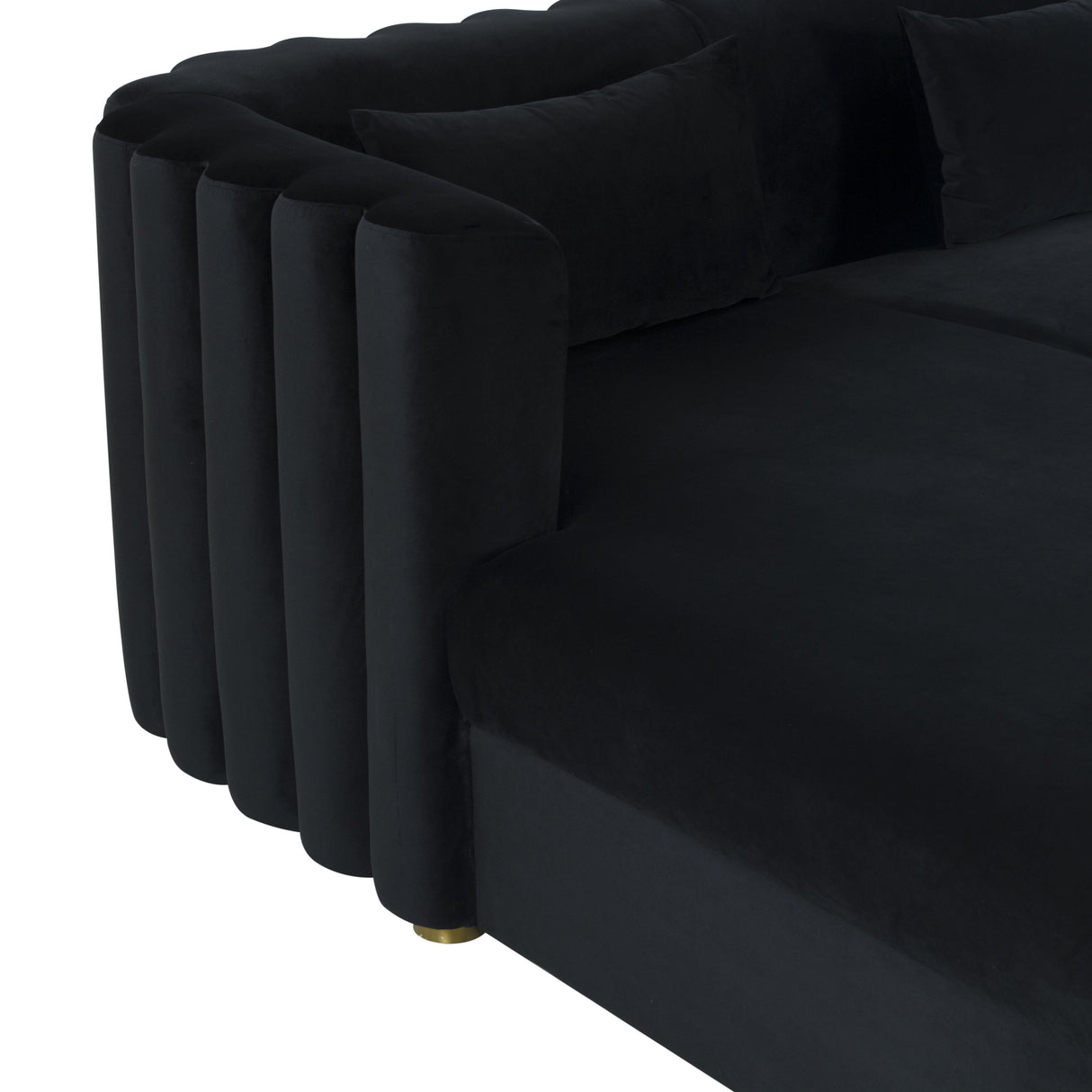 Callie Velvet Sectional by TOV Furniture at Eve Furniture