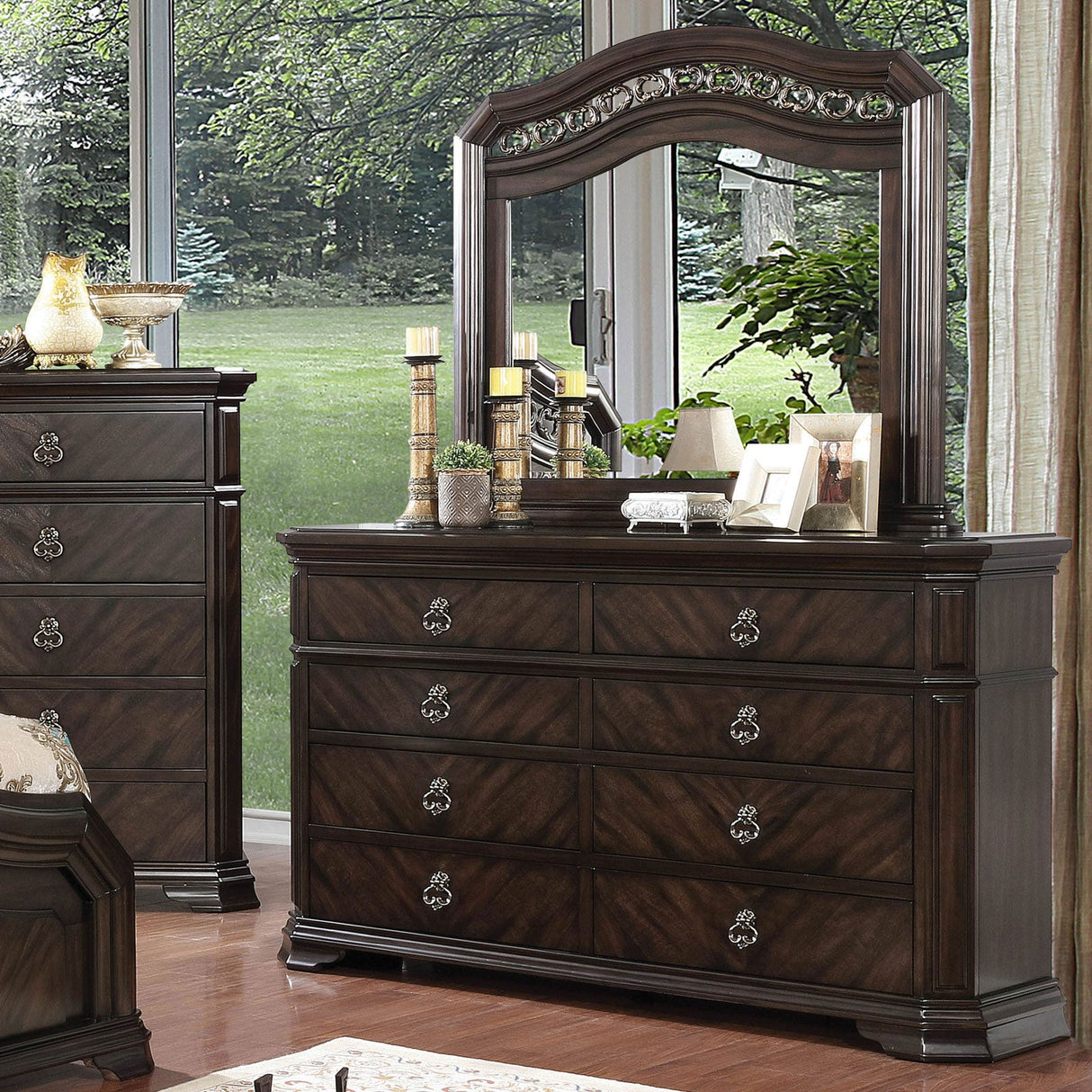 Calliope Espresso Mirror by Furniture of America at Eve Furniture