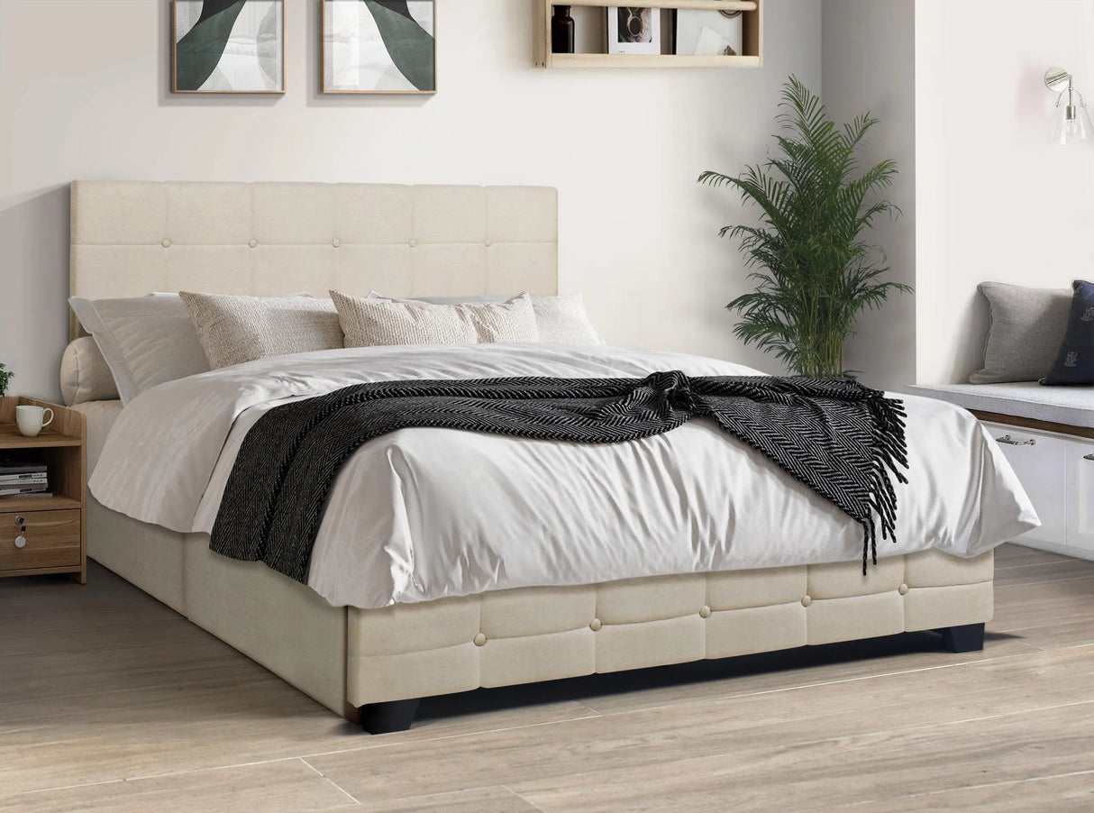 Calm Cabin Beige Full Bed by Happy Homes at Eve Furniture