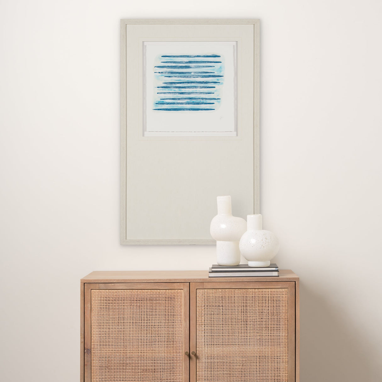 Calm River Blue II by Studio M a handmade Original Framed Artwork under Glass by Mercana at Eve Furniture