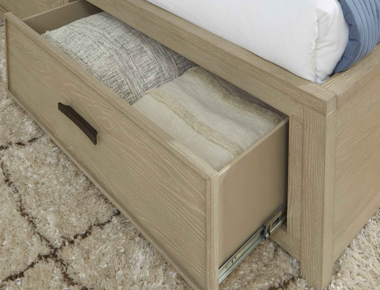 Calmoro Gray Bookcase Storage Panel Bedroom Set by Ashley at Eve Furniture