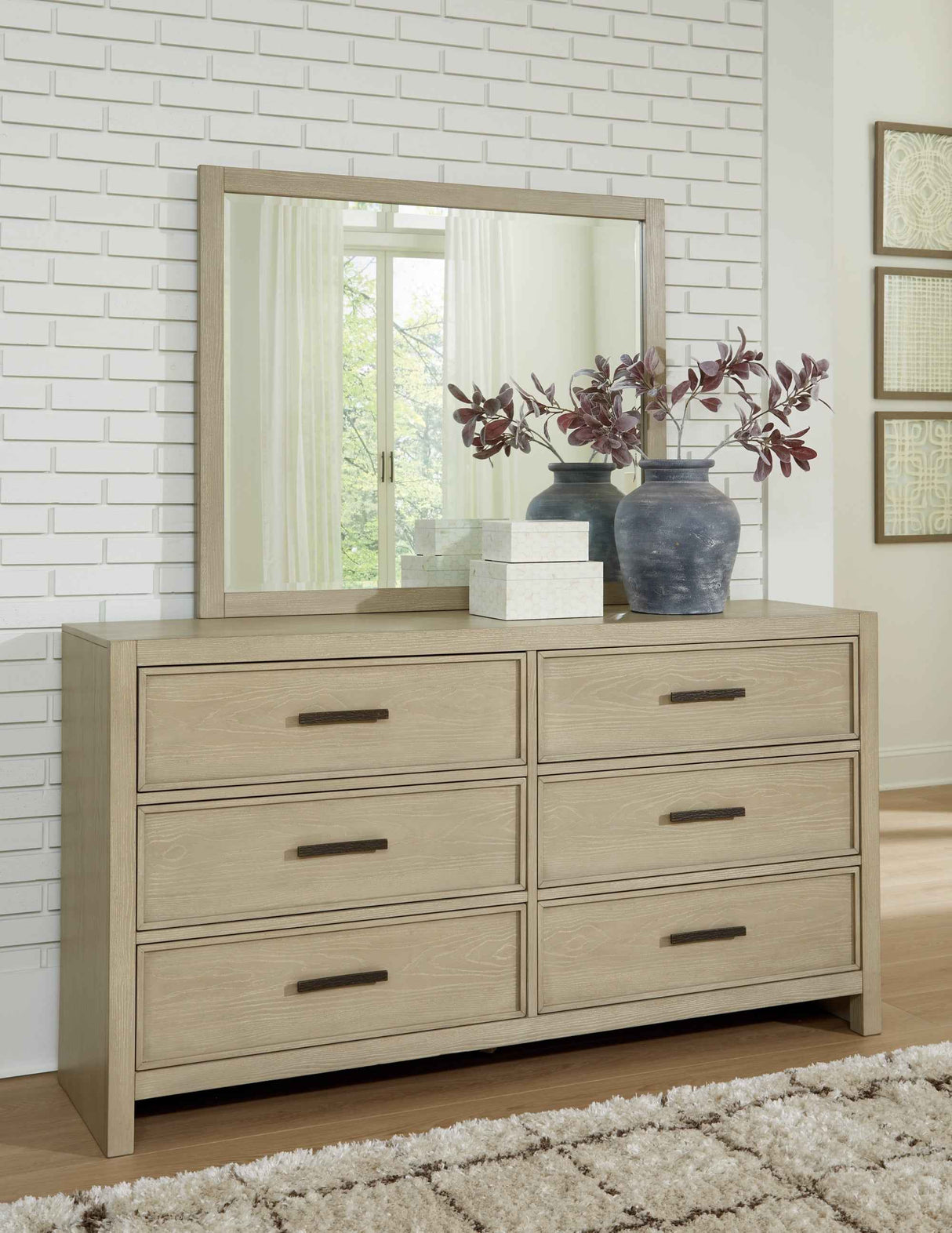 Calmoro Gray Bookcase Storage Panel Bedroom Set by Ashley at Eve Furniture
