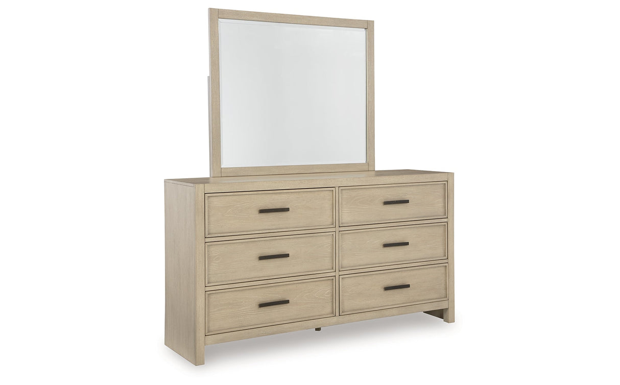 Calmoro Gray Dresser and Mirror by Ashley at Eve Furniture