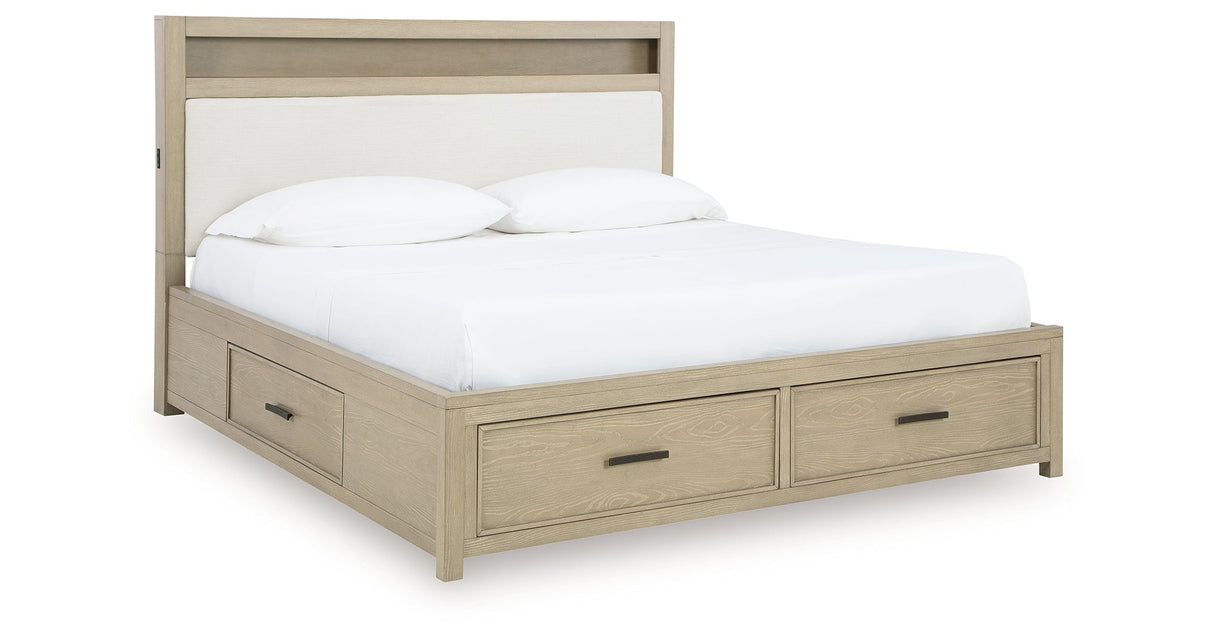 Calmoro Gray King Bookcase Bed by Ashley at Eve Furniture