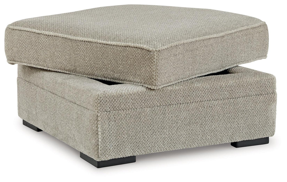Calnita Sisal Ottoman With Storage by Ashley at Eve Furniture