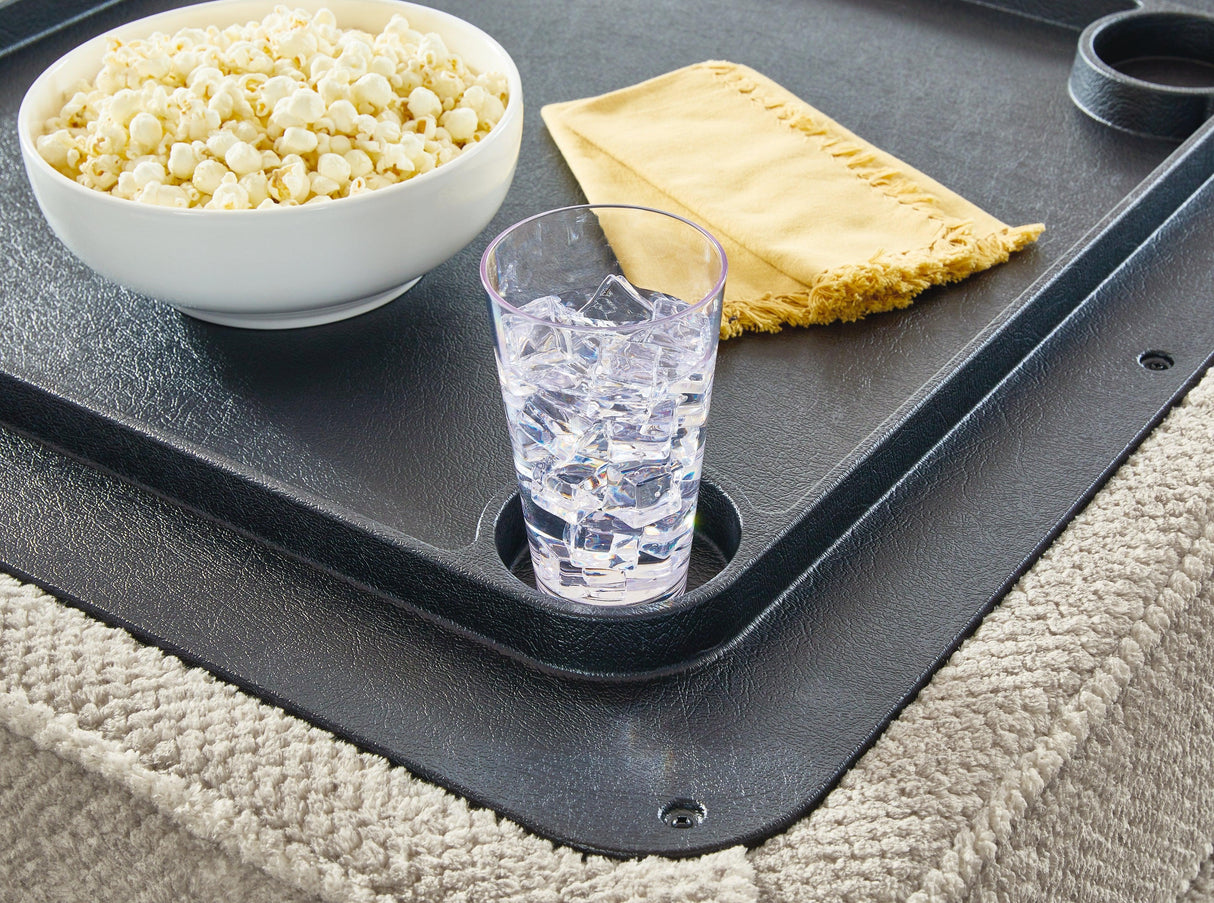 Calnita Sisal Ottoman With Storage by Ashley at Eve Furniture