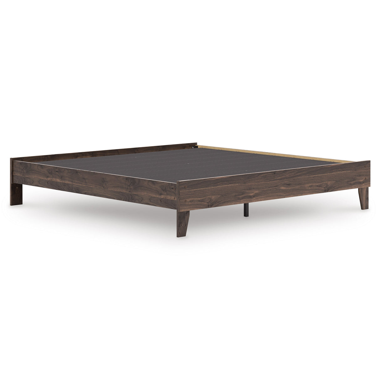 Calverson Brown King Platform Base Bed by Ashley at Eve Furniture