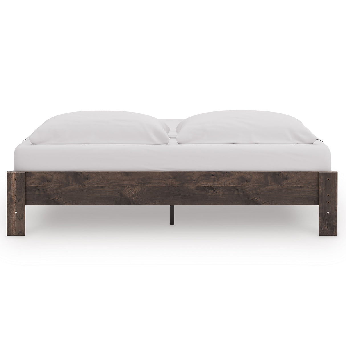 Calverson Brown King Platform Base Bed by Ashley at Eve Furniture