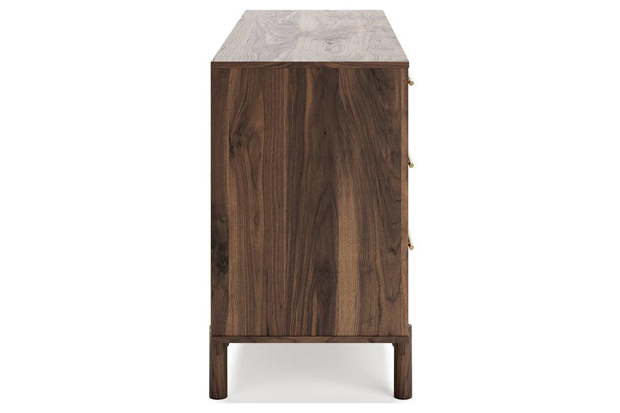 Calverson Mocha Dresser by Ashley at Eve Furniture