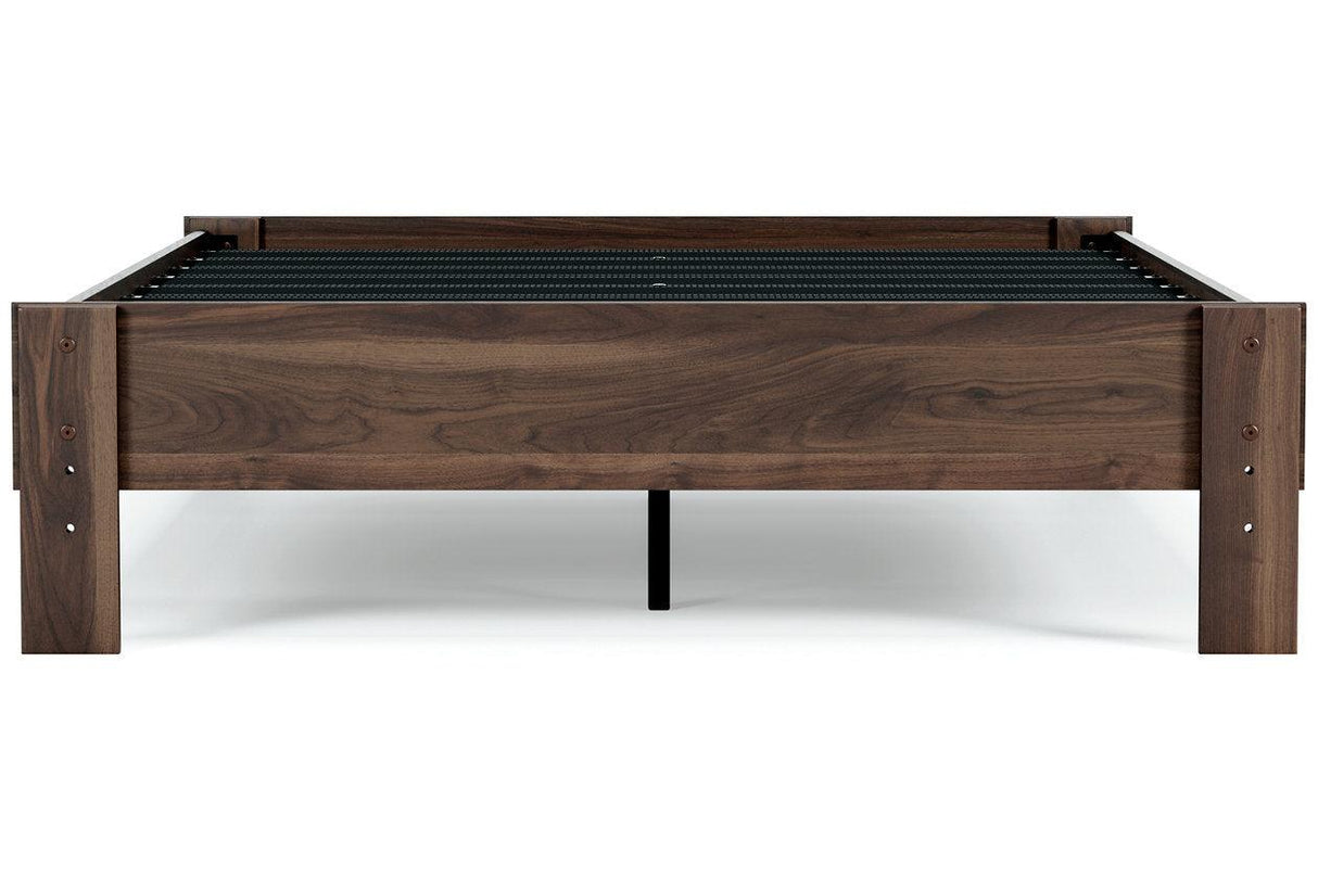 Calverson Mocha Full Platform Bed by Ashley at Eve Furniture