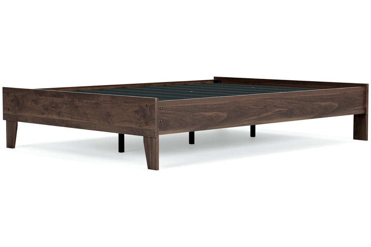 Calverson Mocha Full Platform Bed by Ashley at Eve Furniture