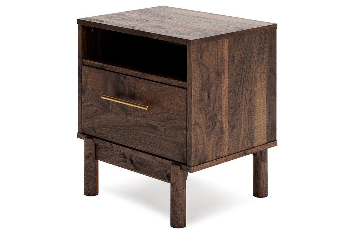 Calverson Mocha Nightstand by Ashley at Eve Furniture