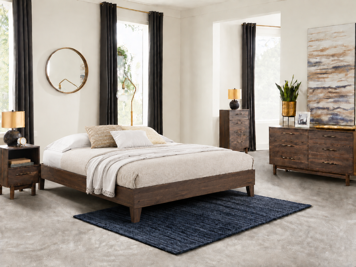 Calverson Mocha Platform Bedroom Set by Ashley at Eve Furniture