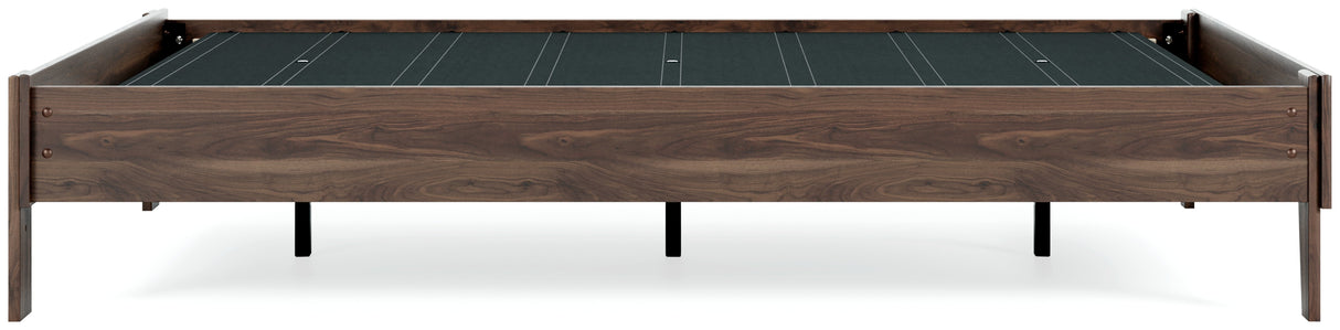 Calverson Mocha Queen Platform Base Bed by Ashley at Eve Furniture