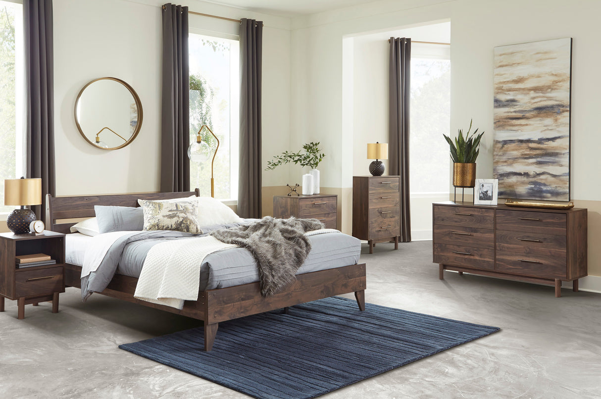 Calverson Mocha Youth Platform Bedroom Set by Ashley at Eve Furniture